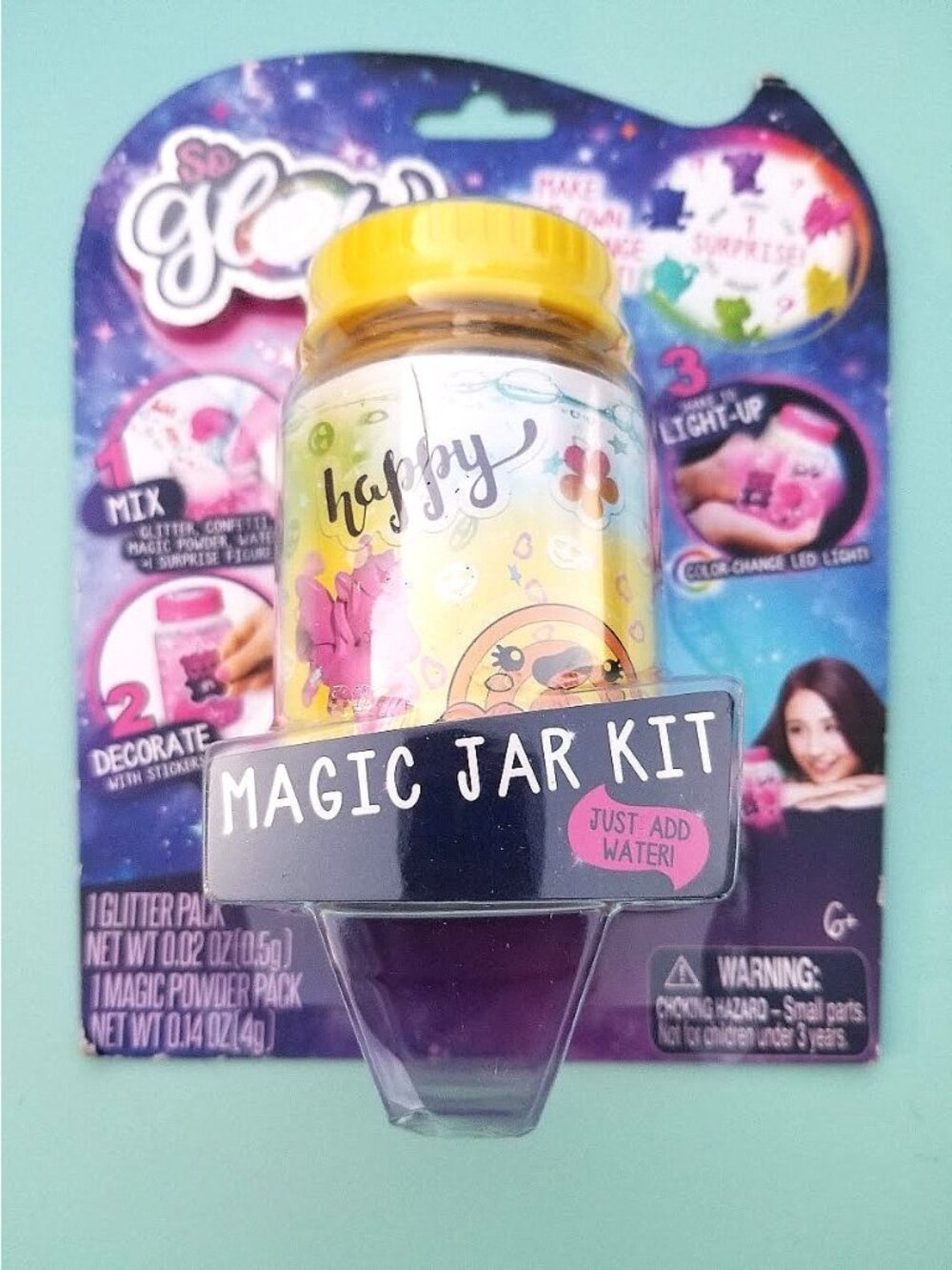 So Glow DIY Magic Jar Kit "Happy" Make Your Own Color Changing Mood Light NEW